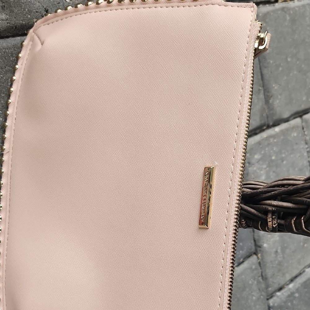 New York & Company Pink Wristlet with Smooth Finish